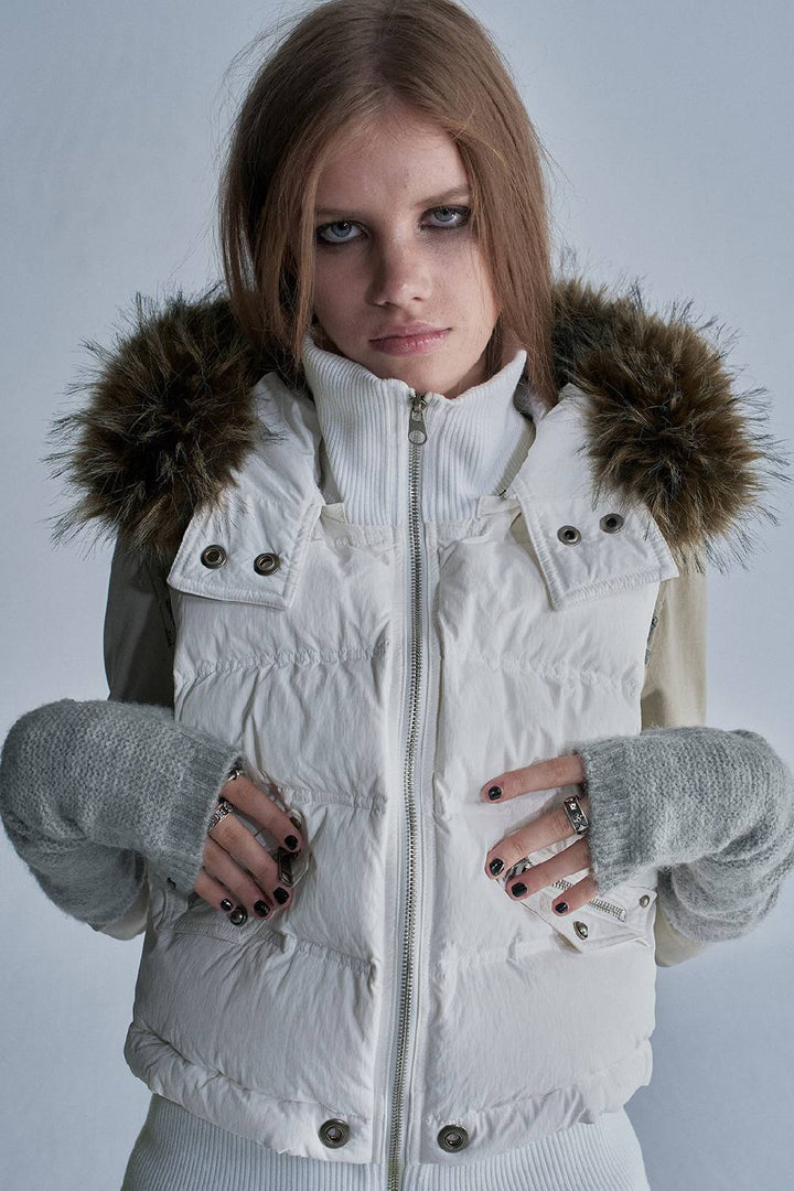 Fur Trim Down Bodywarmer