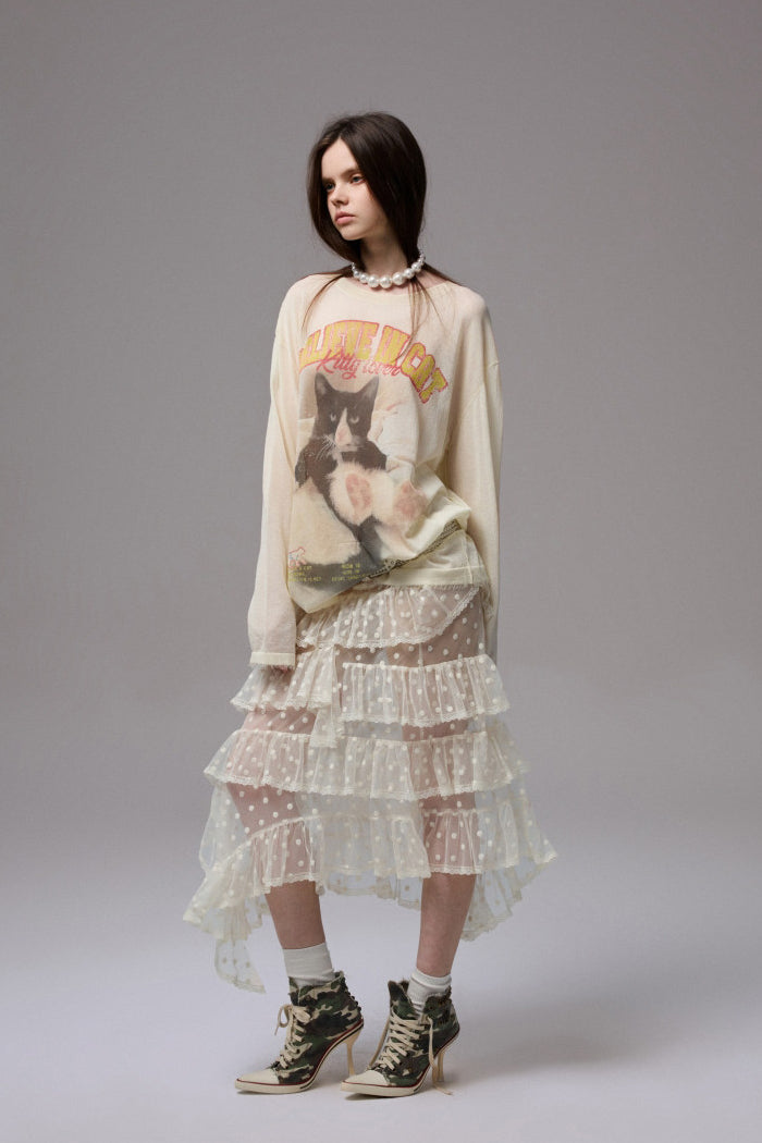 Miso Sheer Cat Shirt