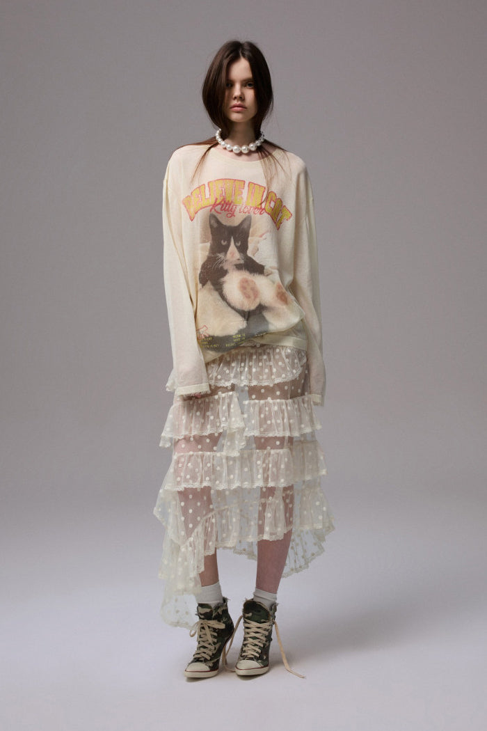 Miso Sheer Cat Shirt