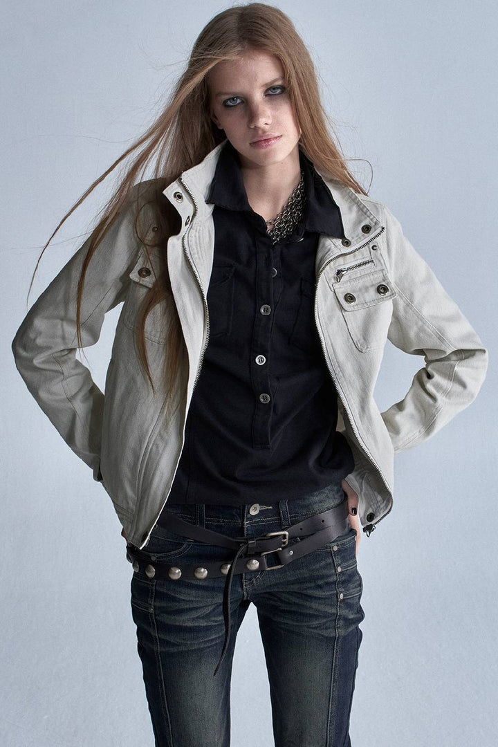 Fitted Utility Zip Jacket