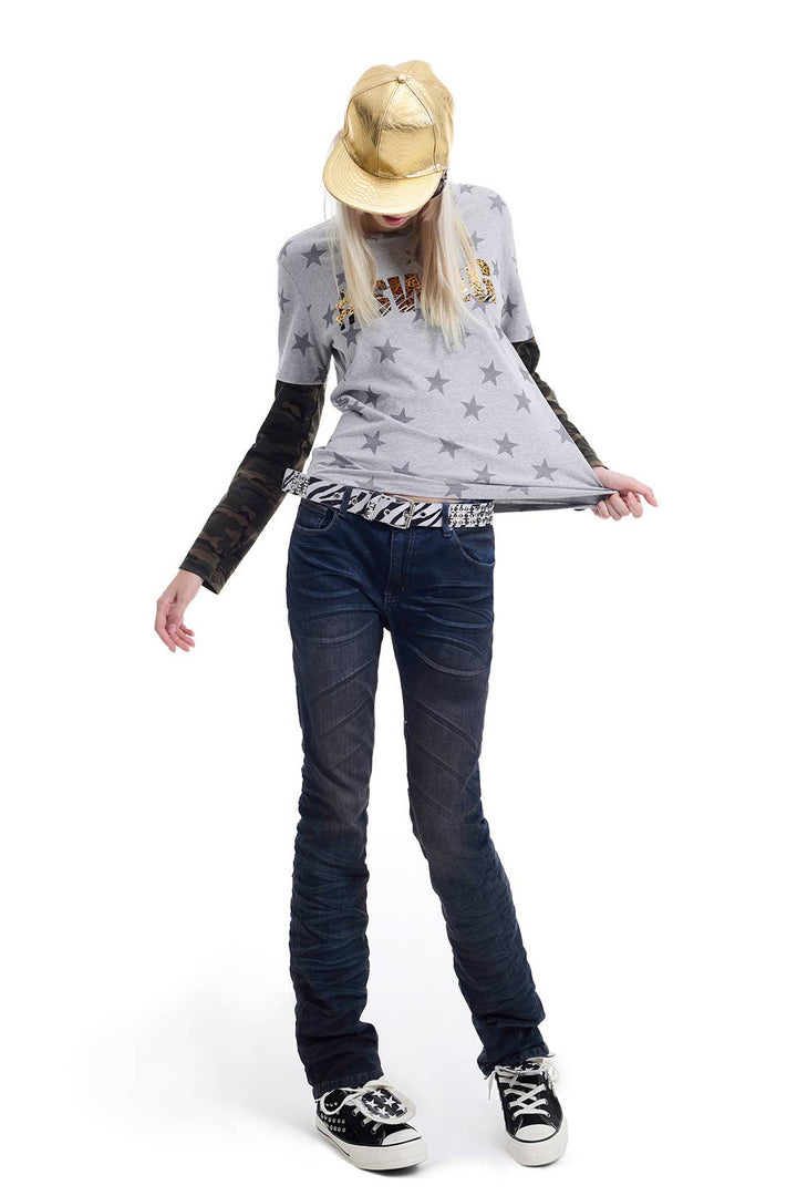 Star Camo Layered Top