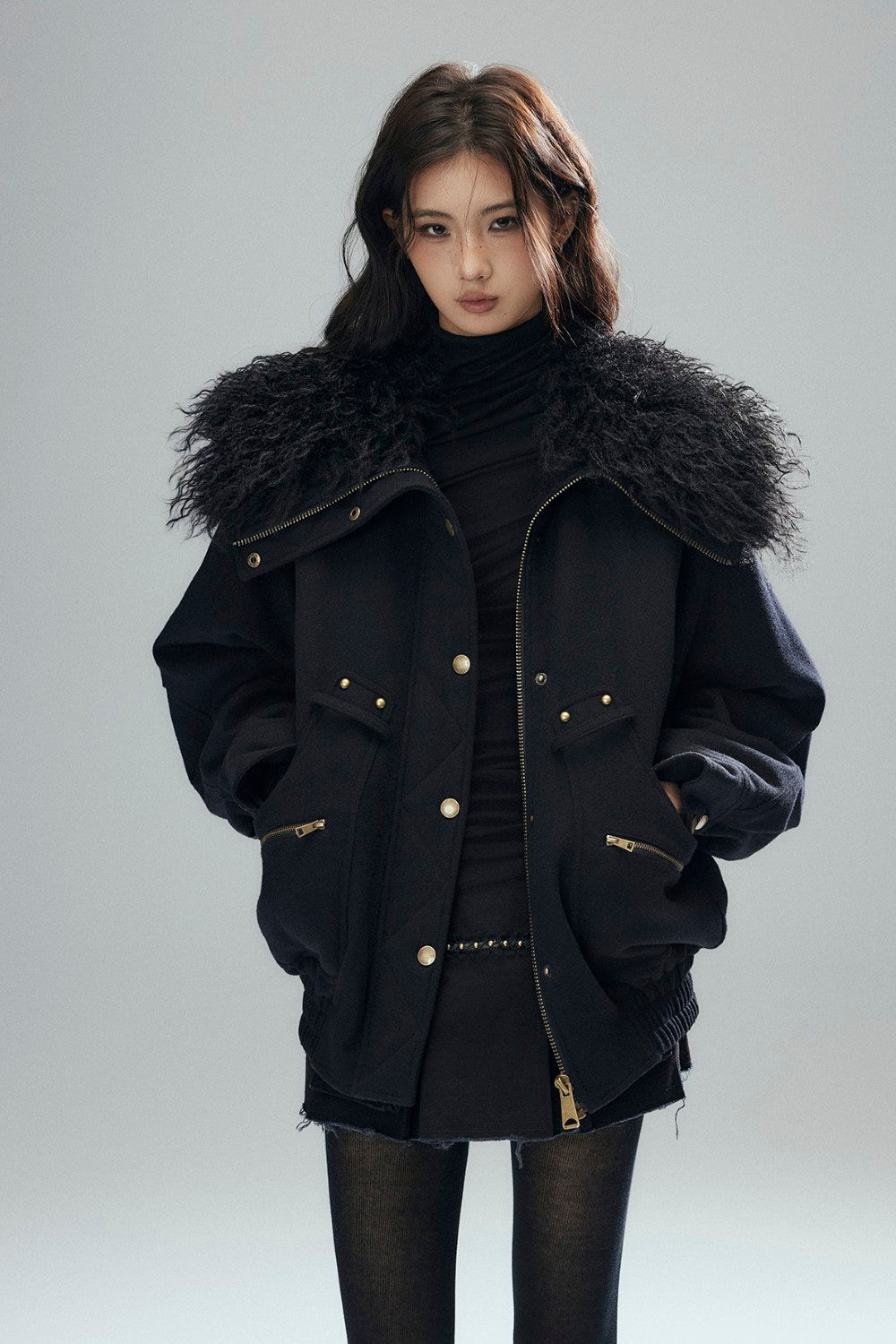 Sloane Fur Bomber Jacket
