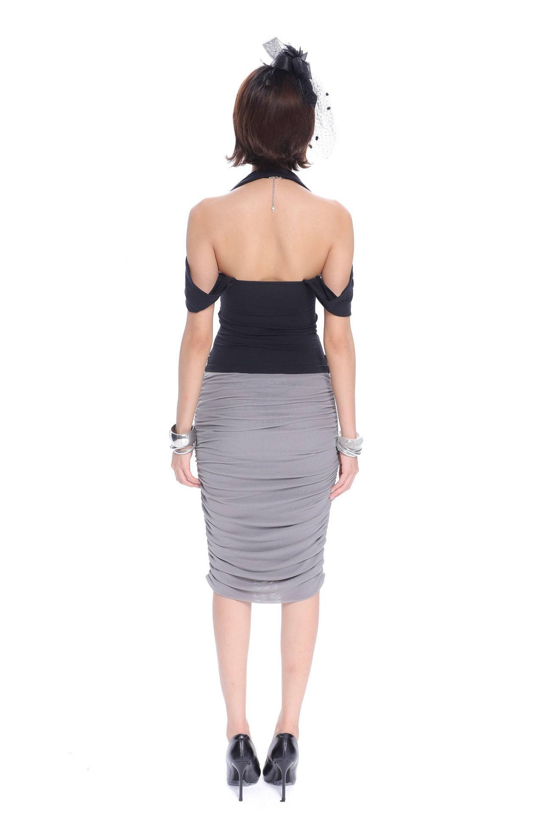 Ruched Keyhole Halter Top