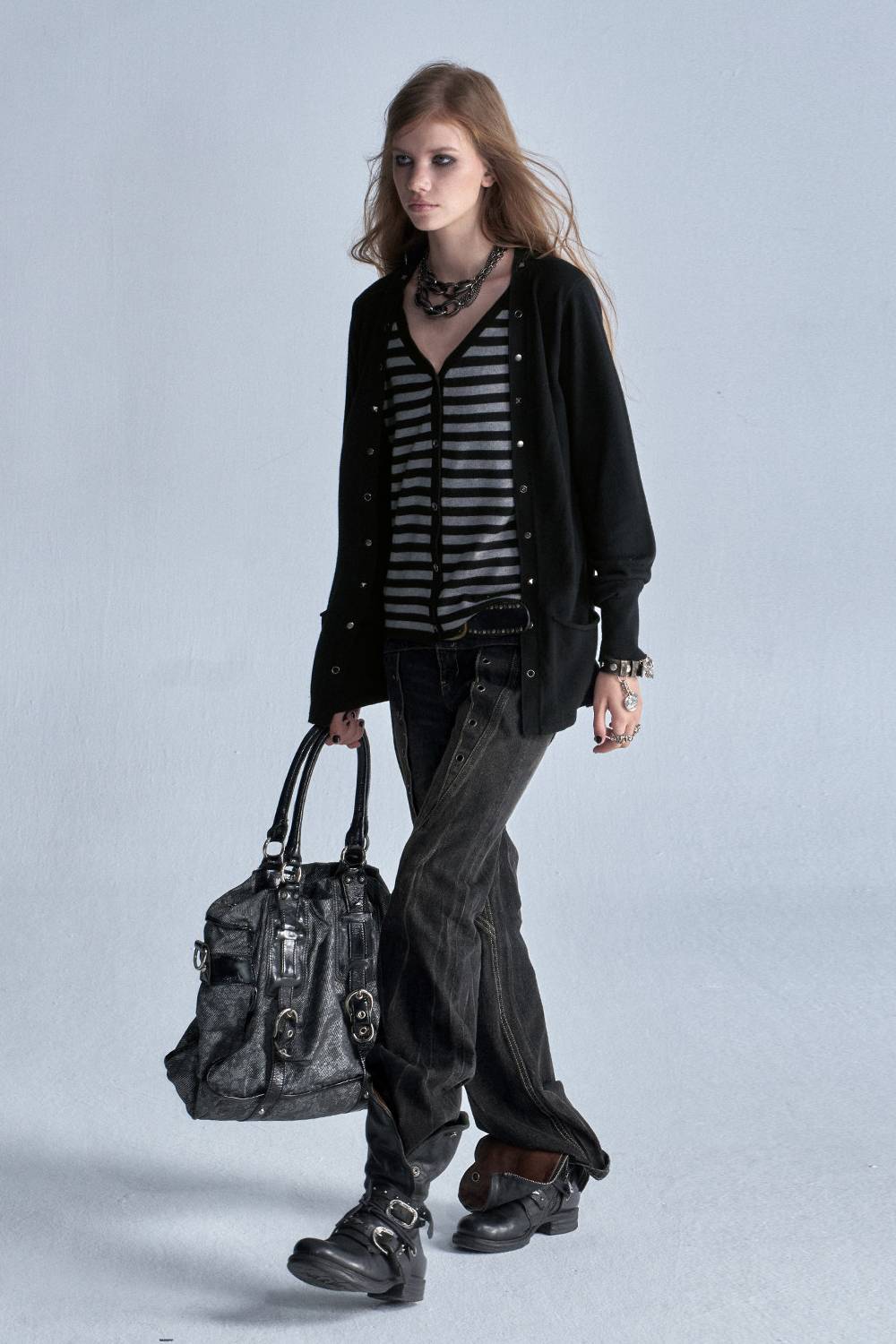 Studded Stripe Cardigan