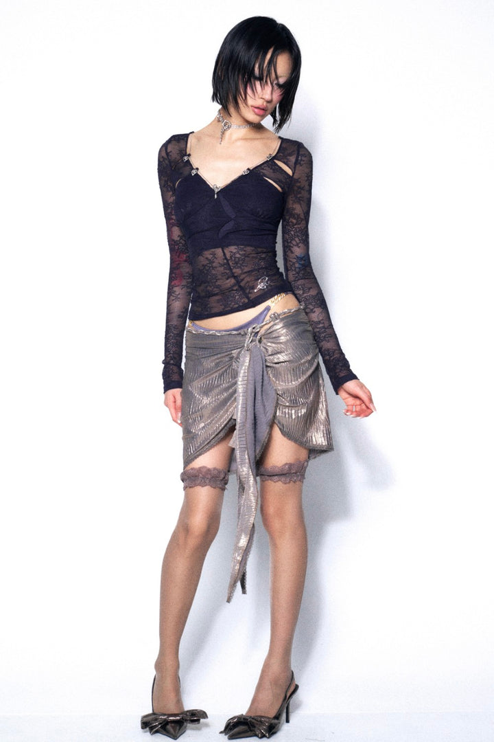 Mila Satin Wrap Skirt