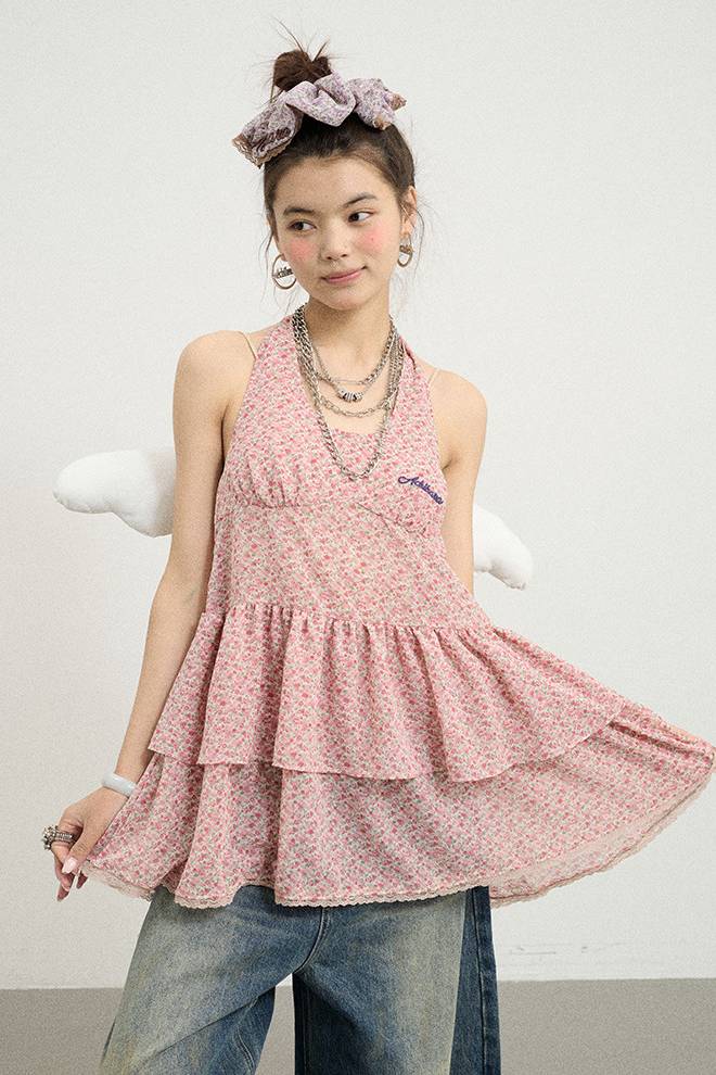 Blush Layer Halter Top