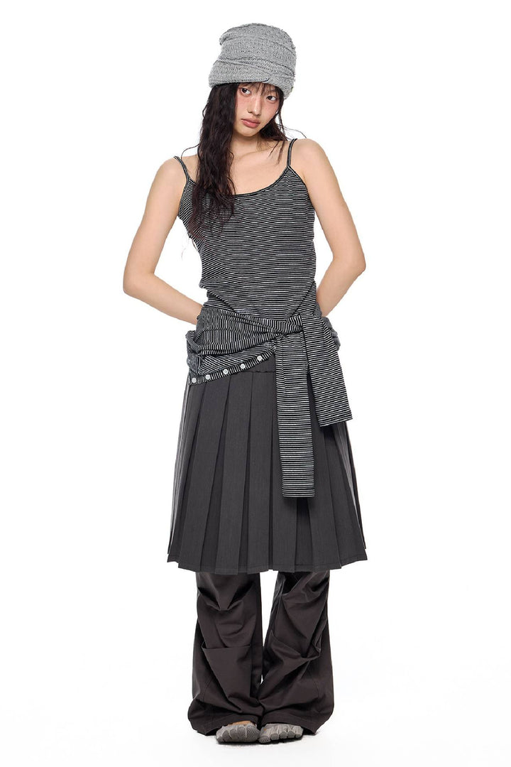 Double Layer Stripe Top