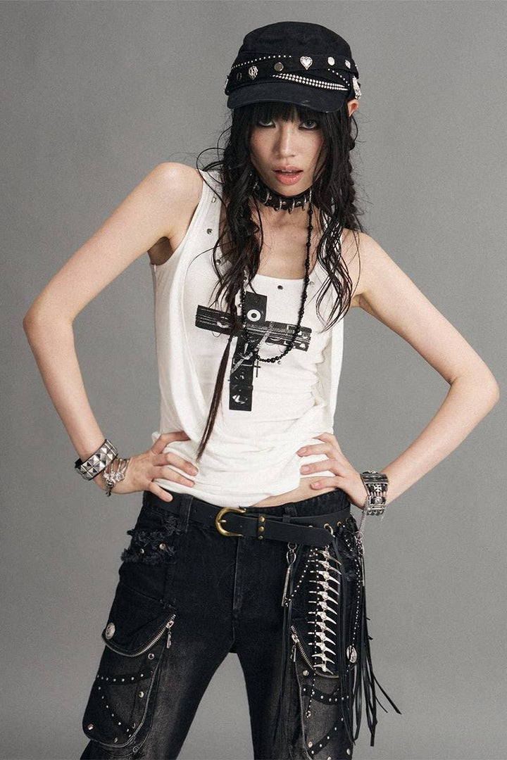 Rivet Detail Tank Top
