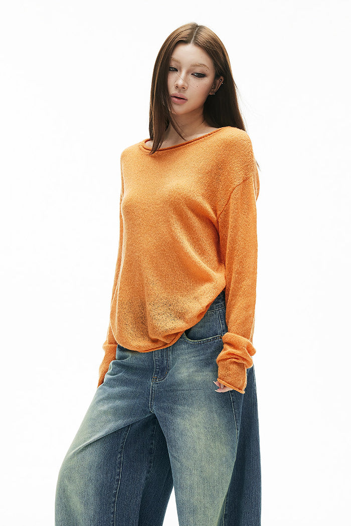 June Slouchy Sheer Top