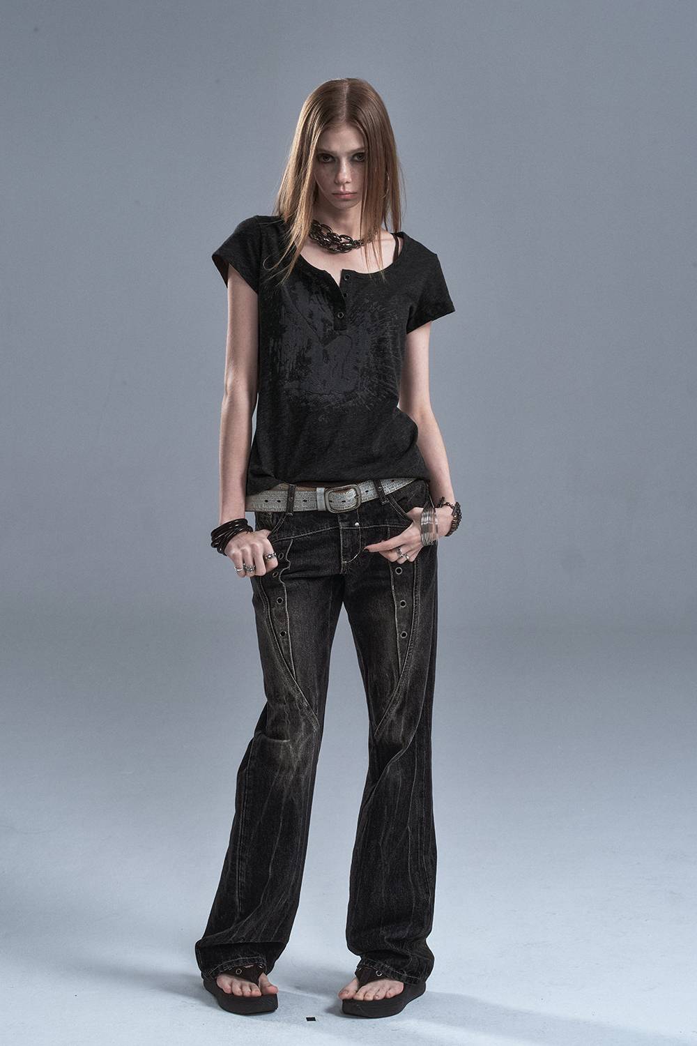 Low Rise Flare Jeans