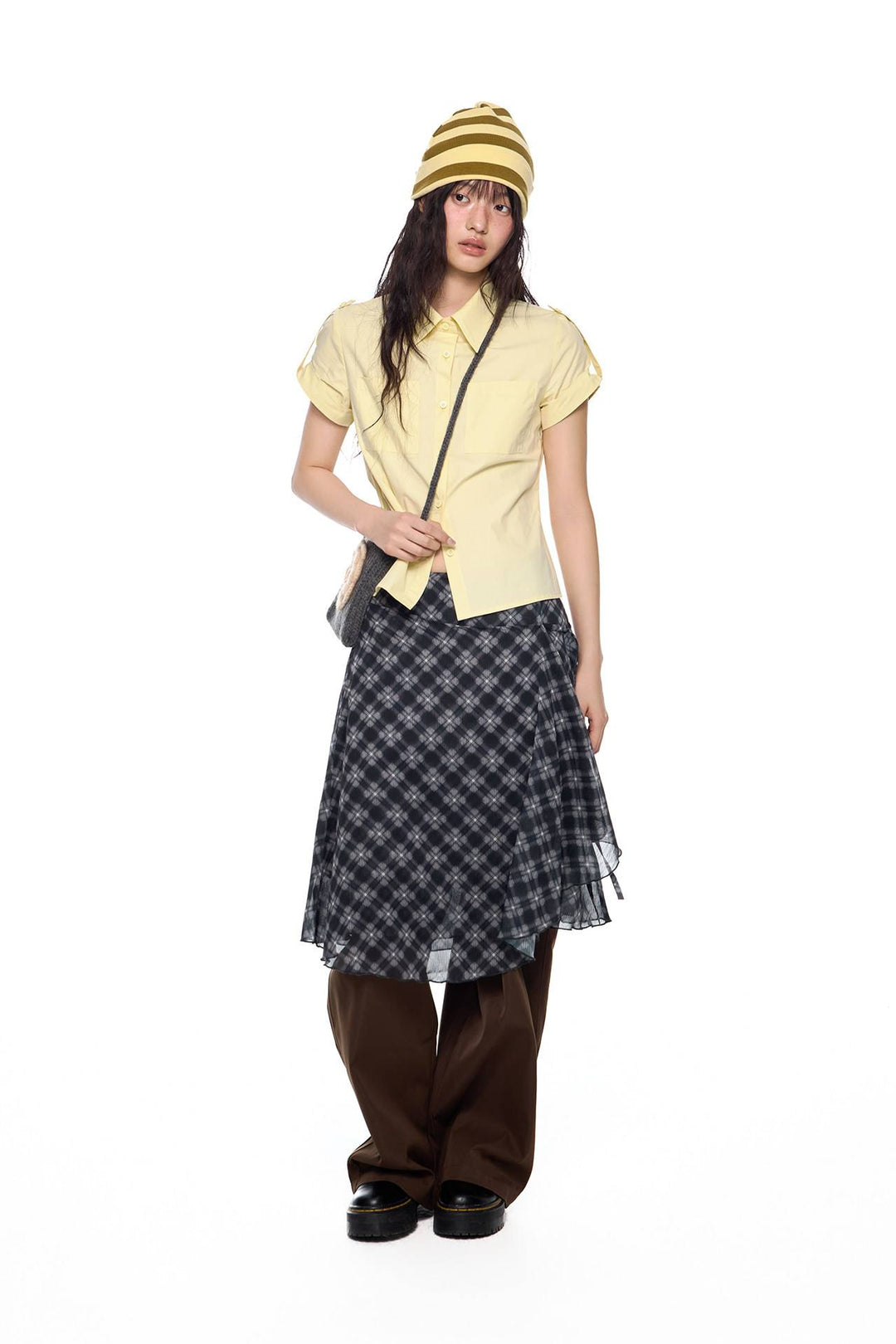 Fitted Cropped Button Shirt