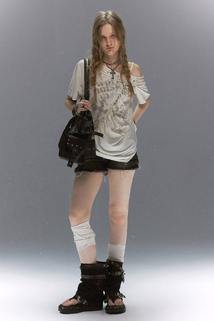 Grunge Drape Graphic Tee