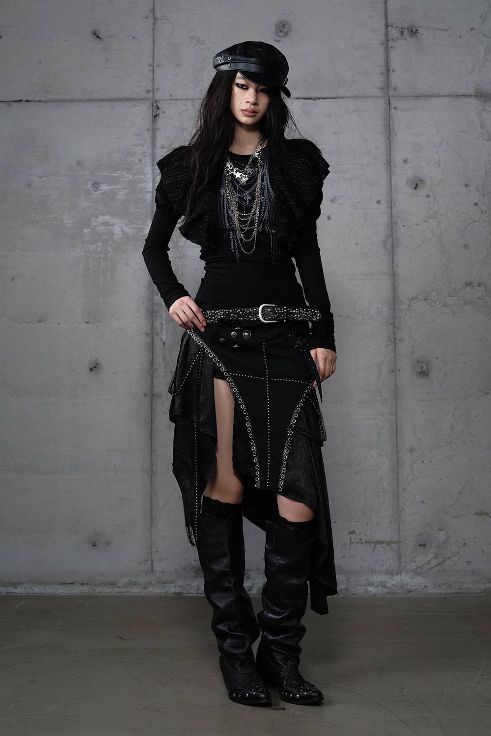 Slim Ruffled Flutter Shirt