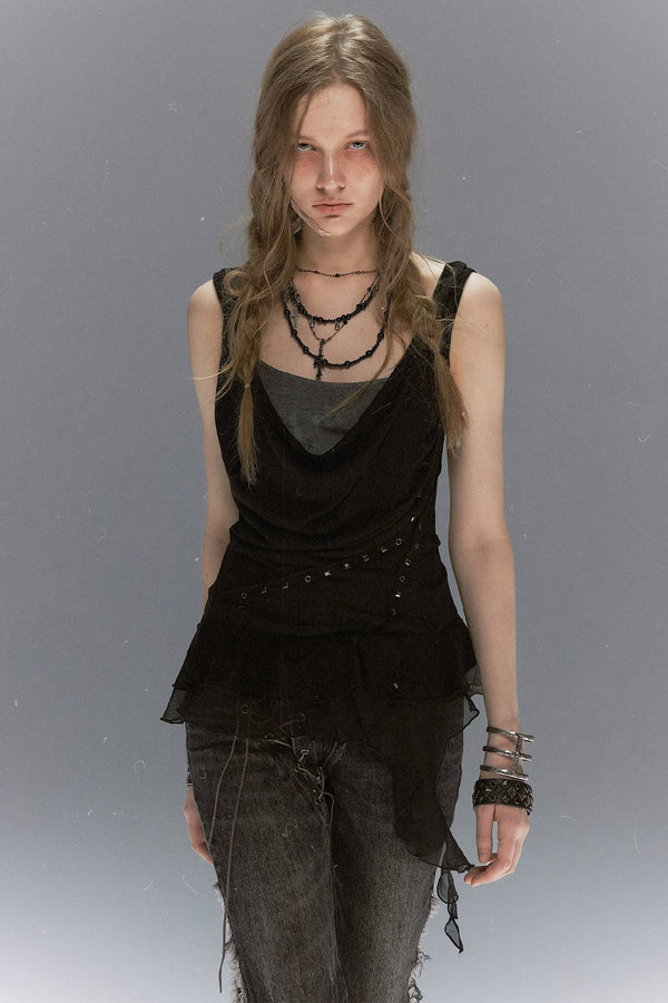 Layered Chiffon Tank Top