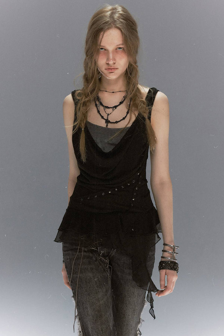 Layered Chiffon Tank Top
