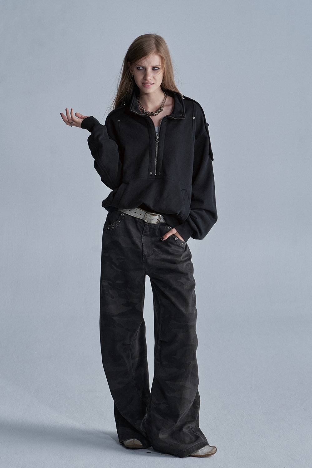 Studded Wide Leg Pants