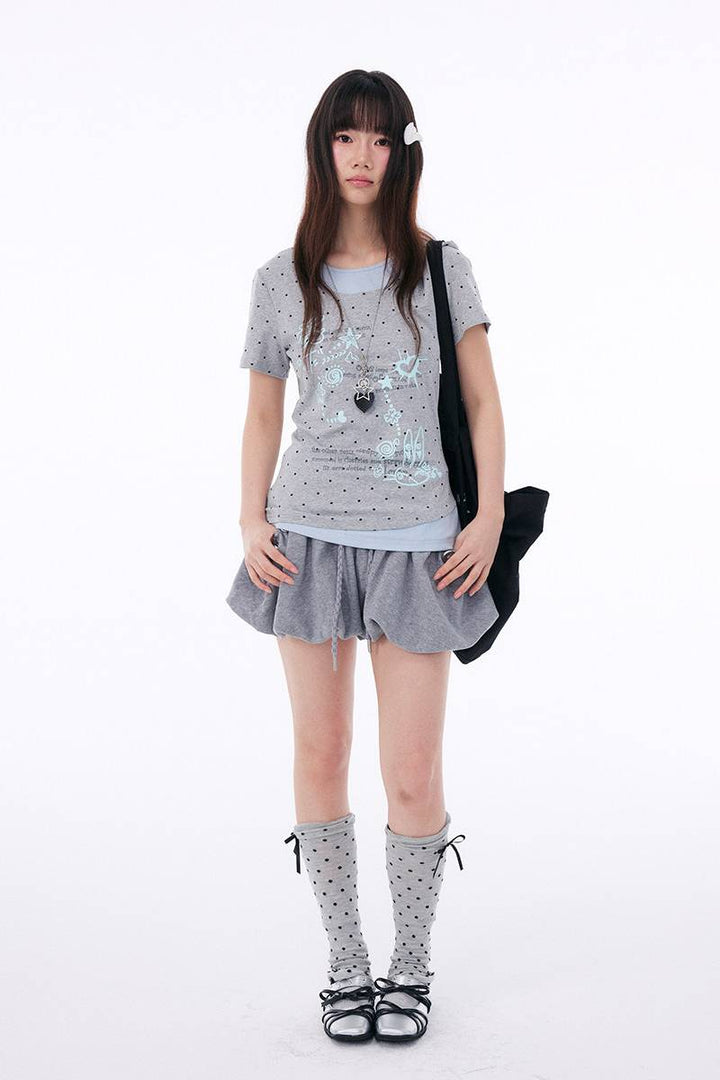 Polka Dot Graphic Tee