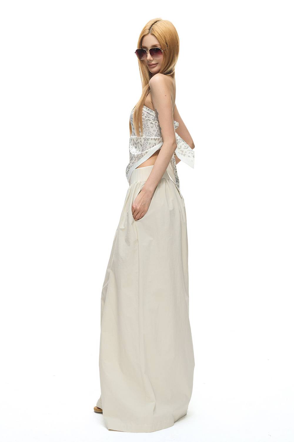 Satin Scarf Style Top