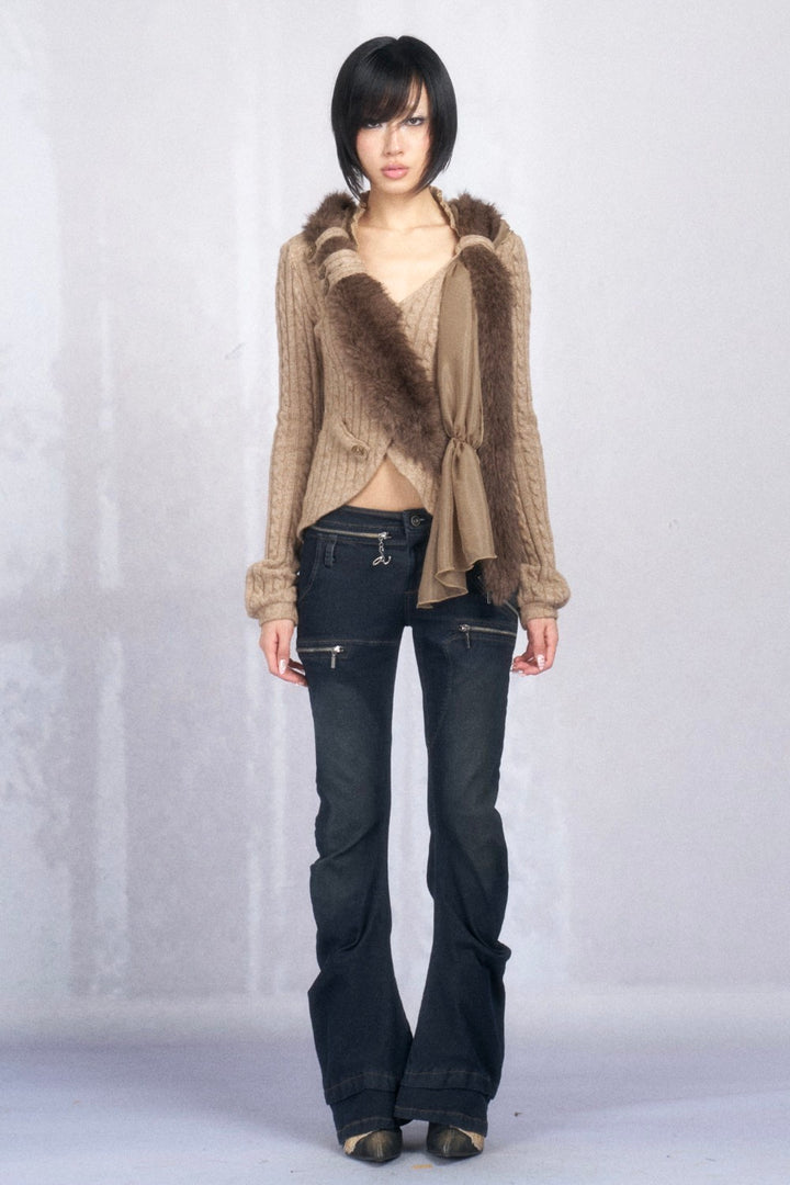 Esme Cross Fur Cardigan
