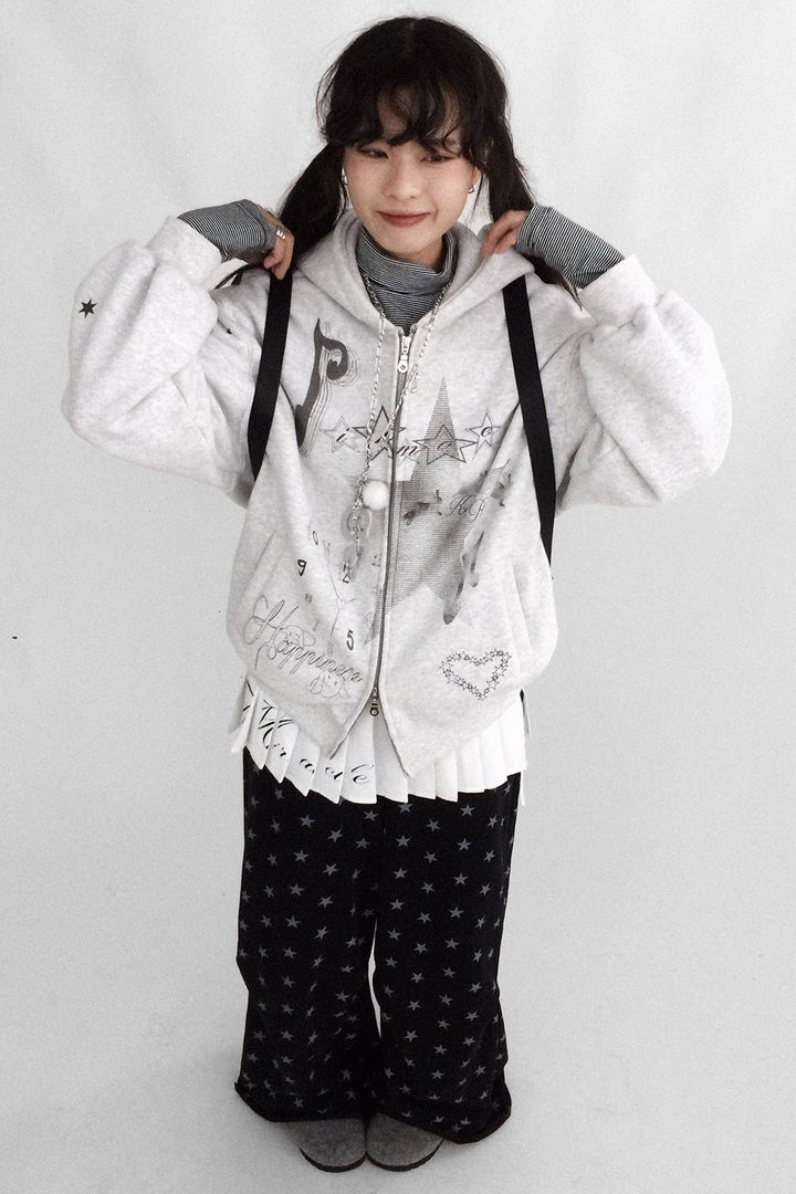 Fleece Lined Graphic Hoodie