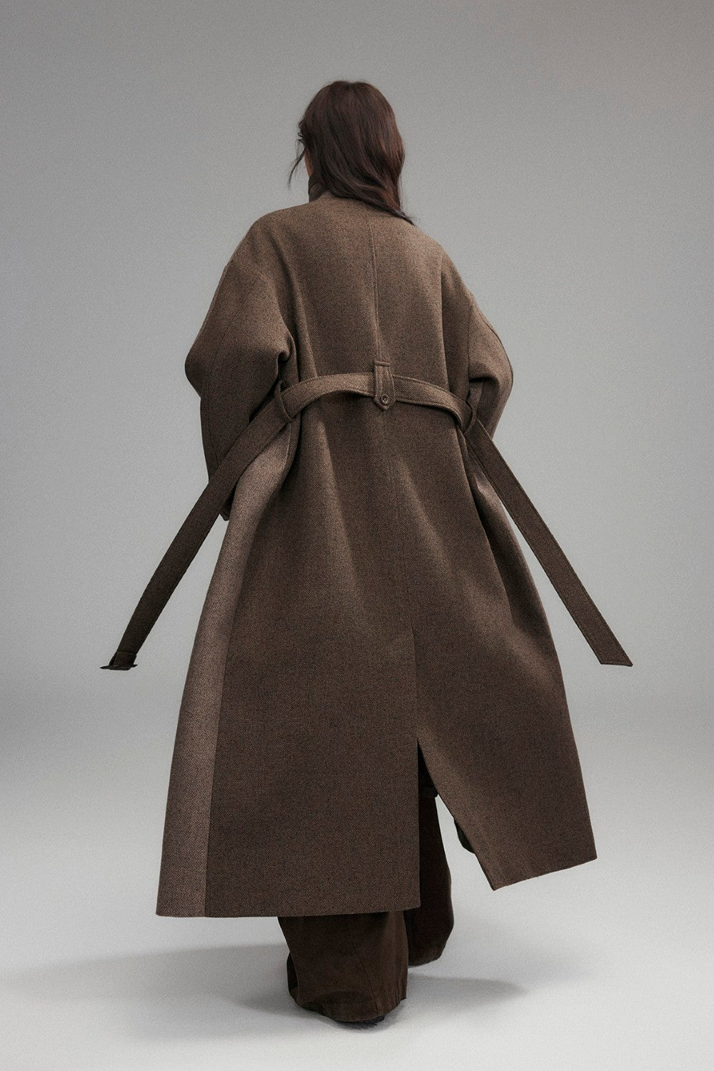 Autumn Belted Wool Overcoat