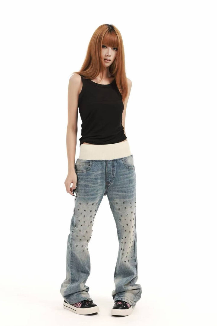 Double Waist Flared Jeans