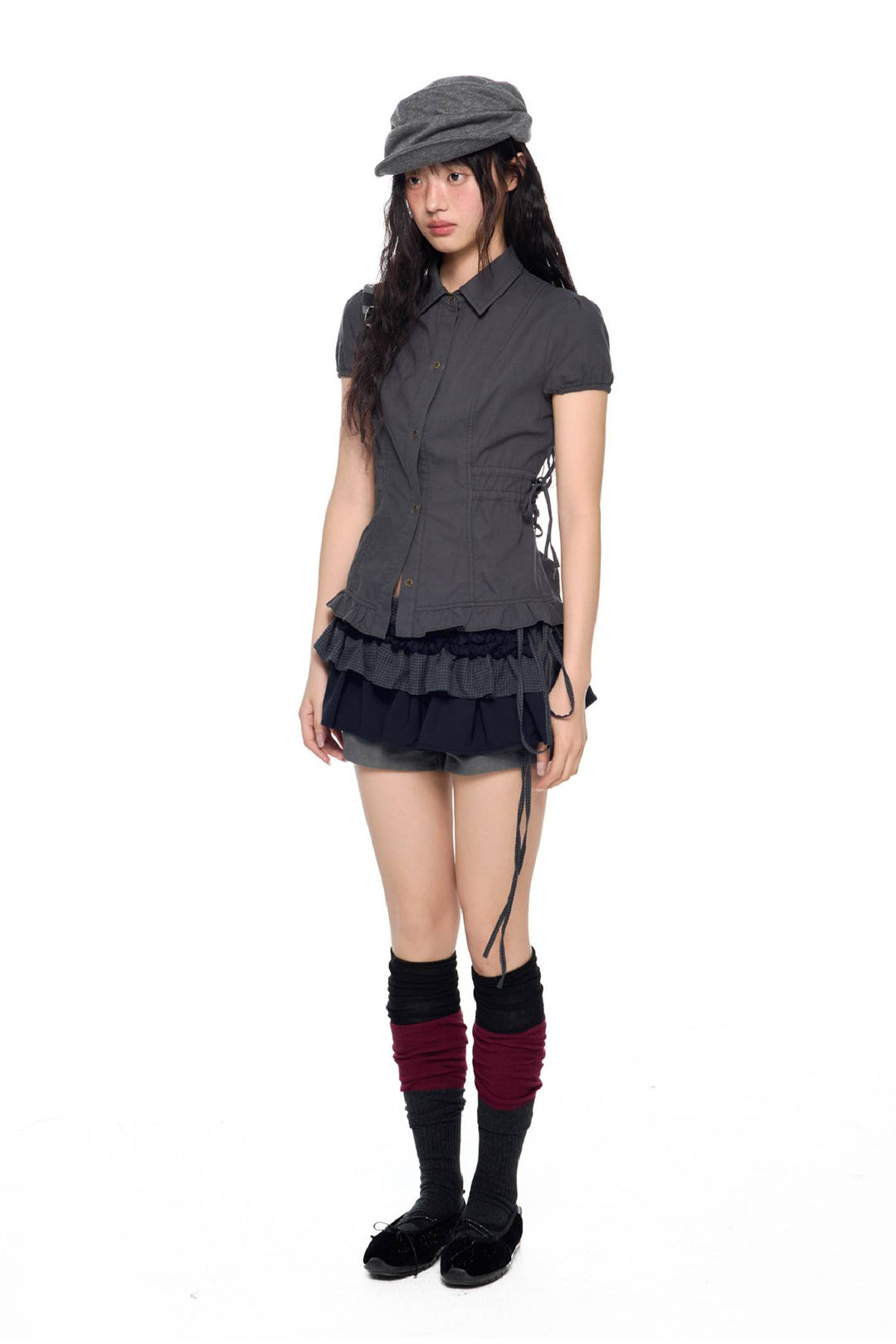 Slim Fit Button Up Top