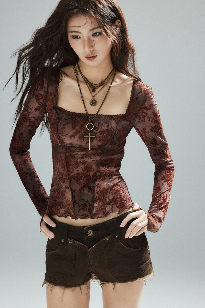 Ella Sheer Lace Top