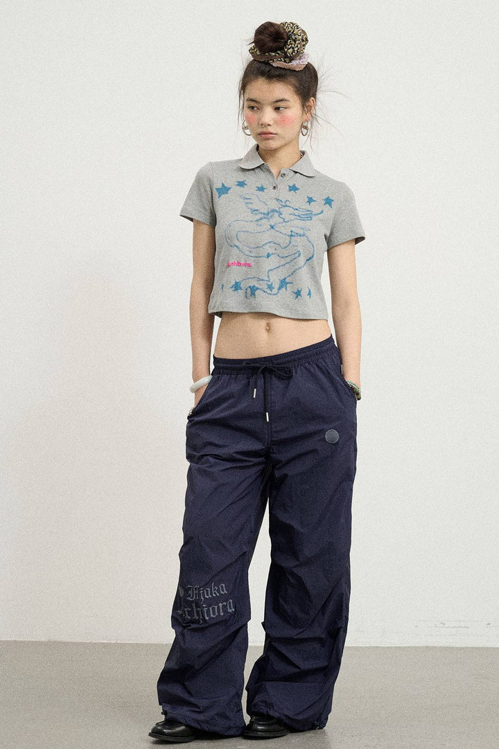 Cropped Angel Polo Shirt