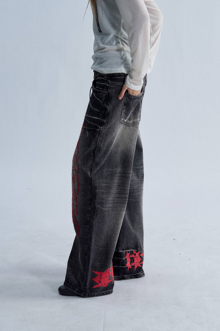Washed Redline Jeans
