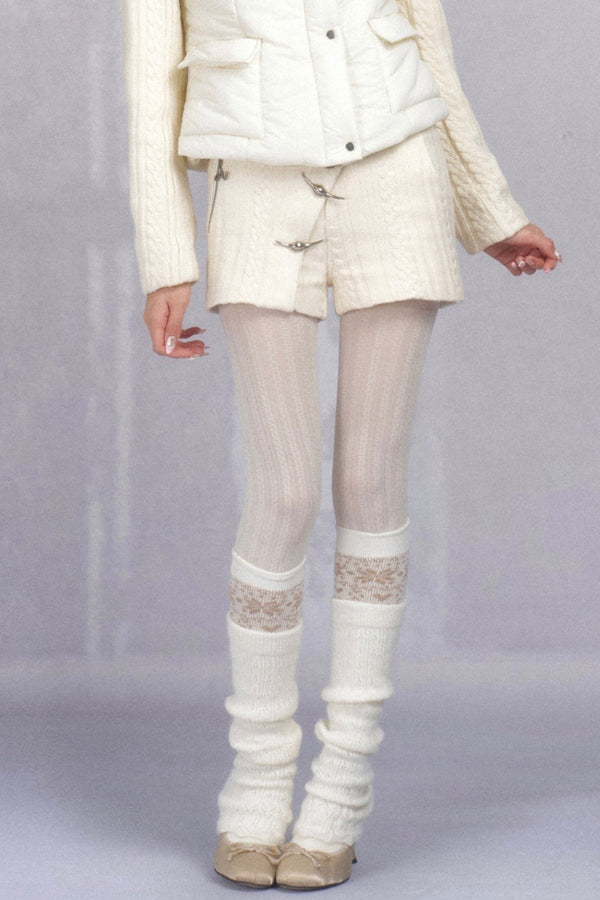 Lola Ivory Knit Shorts