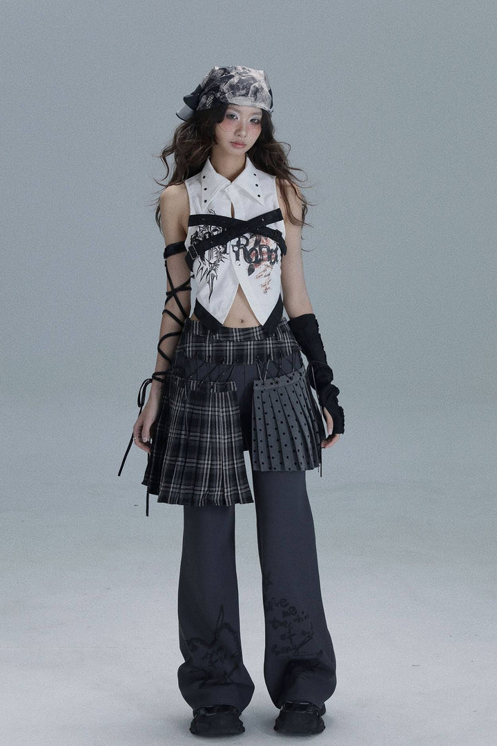 Shadow Layer Skirt Pants