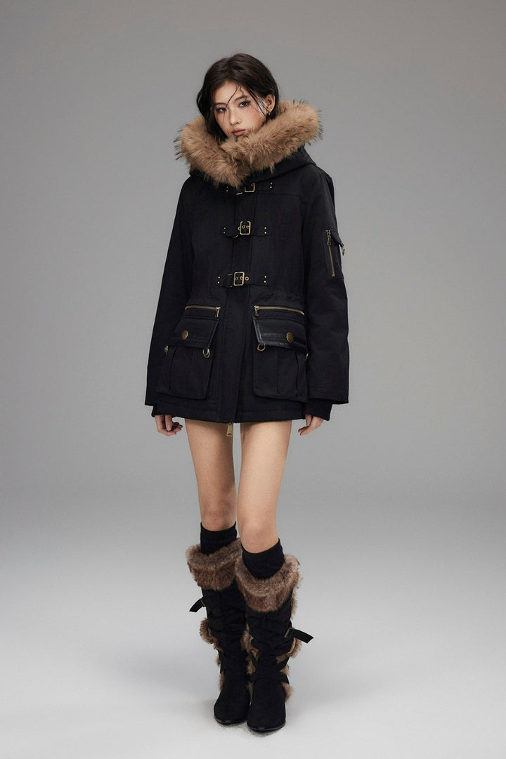 Cargo Fur Trim Parka Jacket