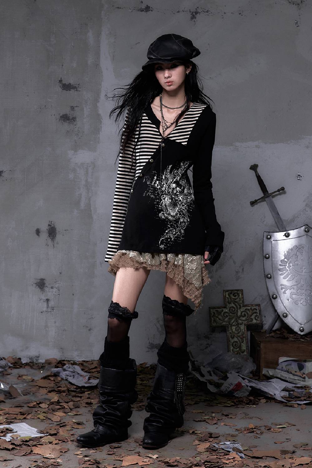 Starstripe Wrap Knit Top