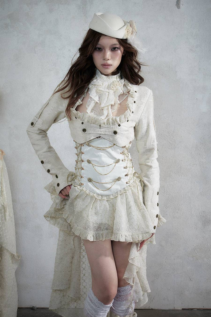 Ruffle Lace Neck Scarf