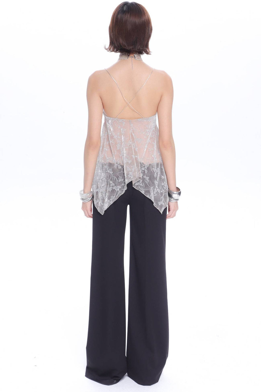 Wide Leg Fringe Trousers