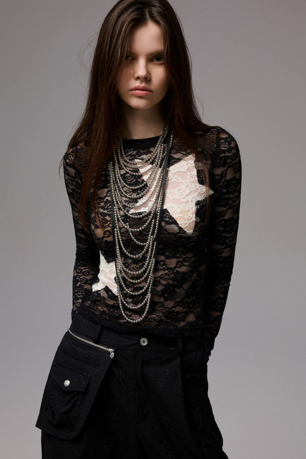 Mila Star Lace Top