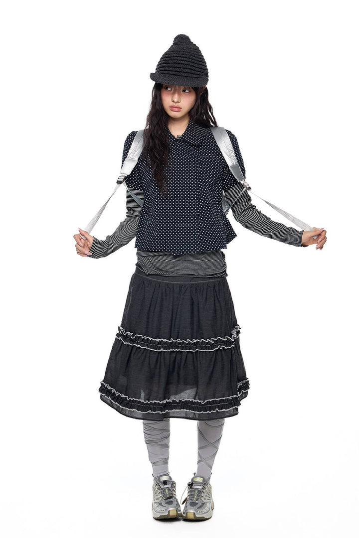 Cropped Puff Sleeve Shirt