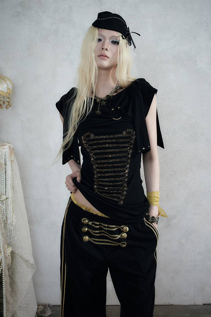 Embellished Shoulder Mini Dress