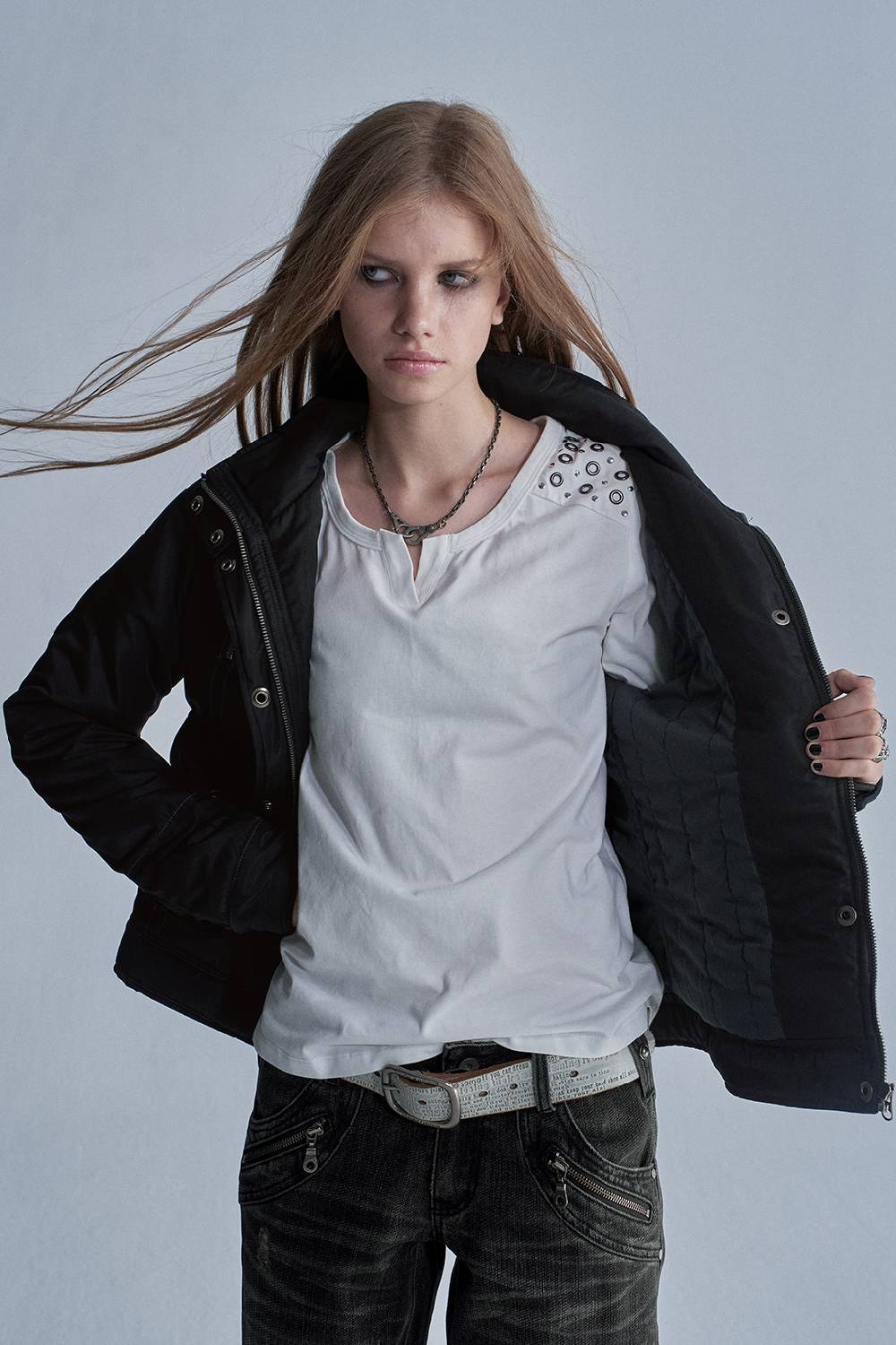 Contrast Stitch Utility Jacket