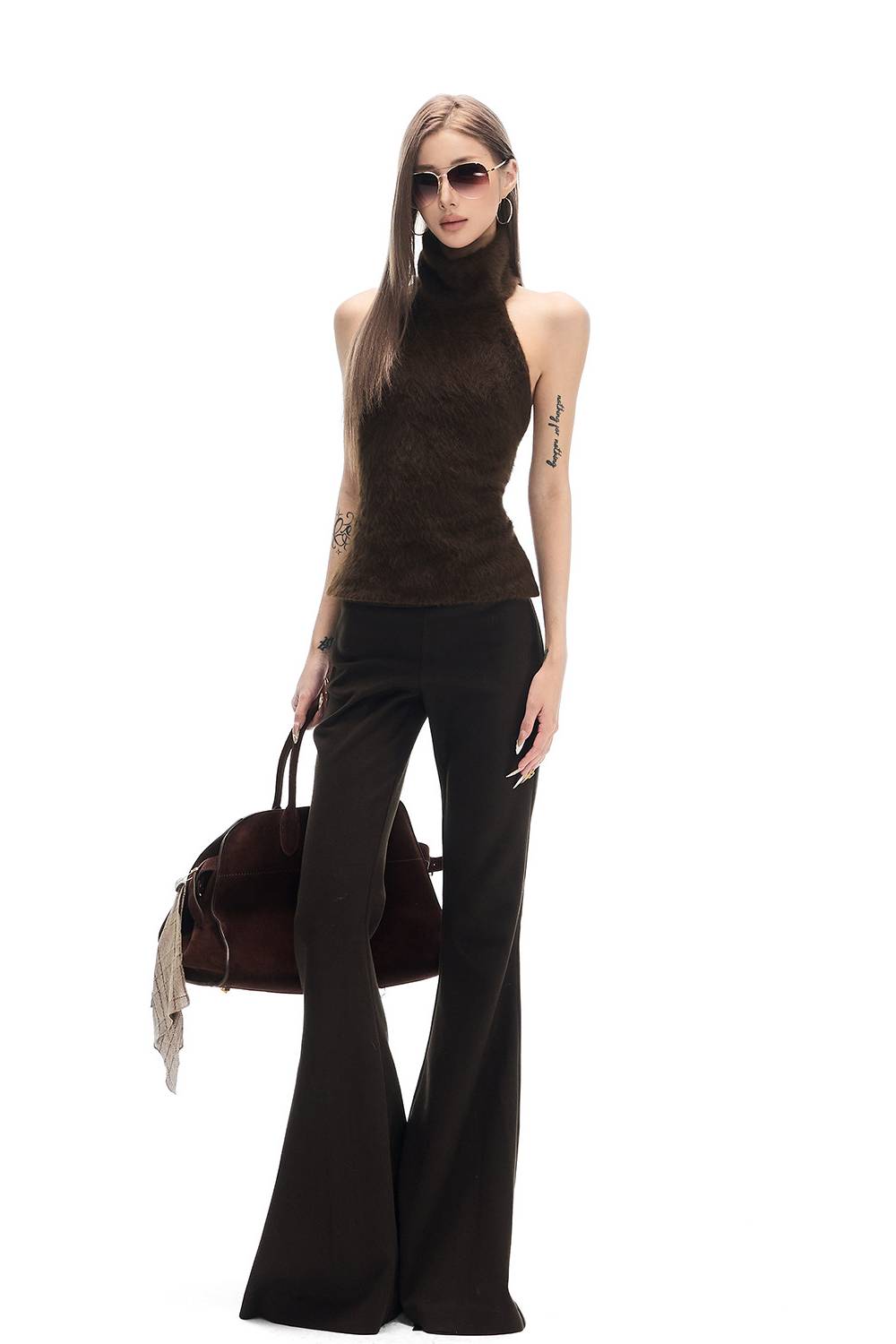 Faux Fur Halter Top