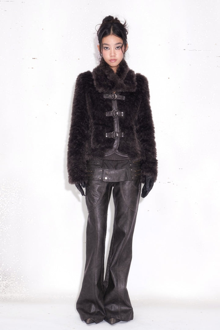 Nyx Dual-Waist Leather Pants