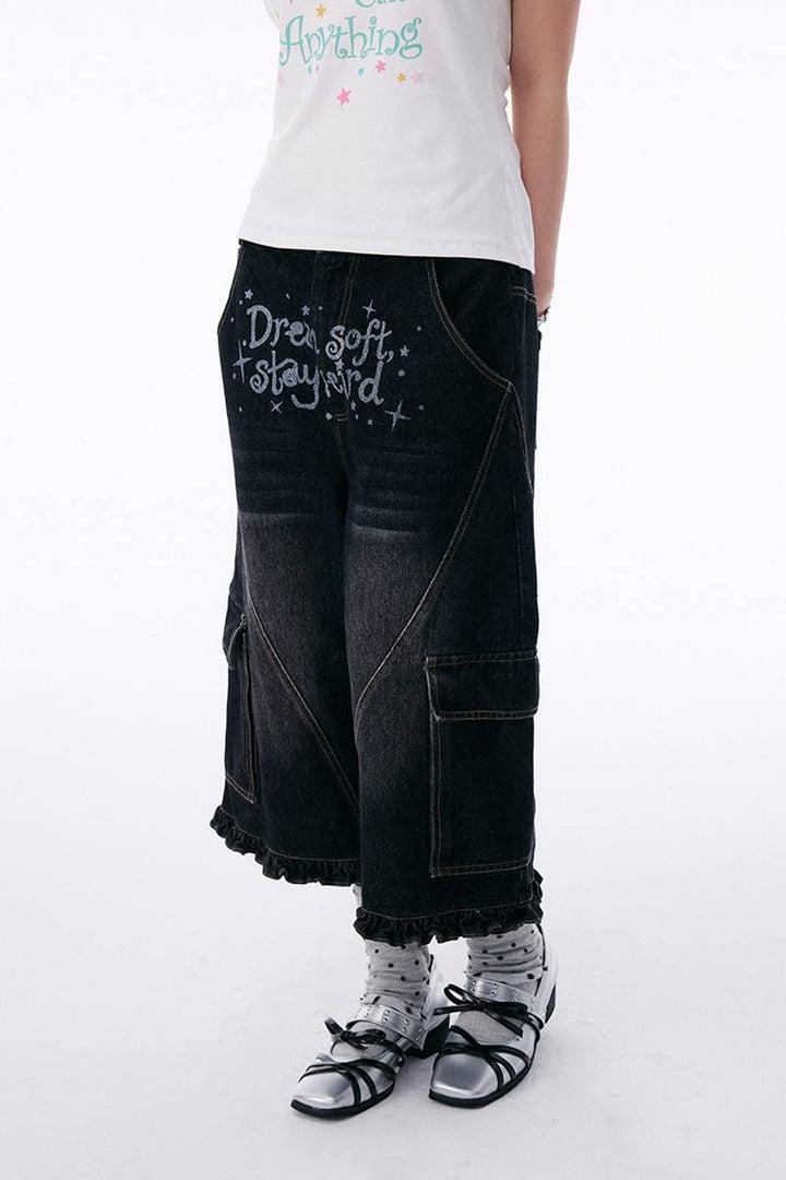 Relaxed Fit Denim Culottes