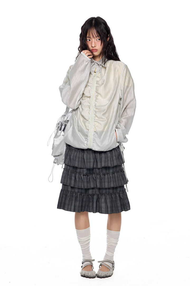 Sheer Zip-Up Light Jacket