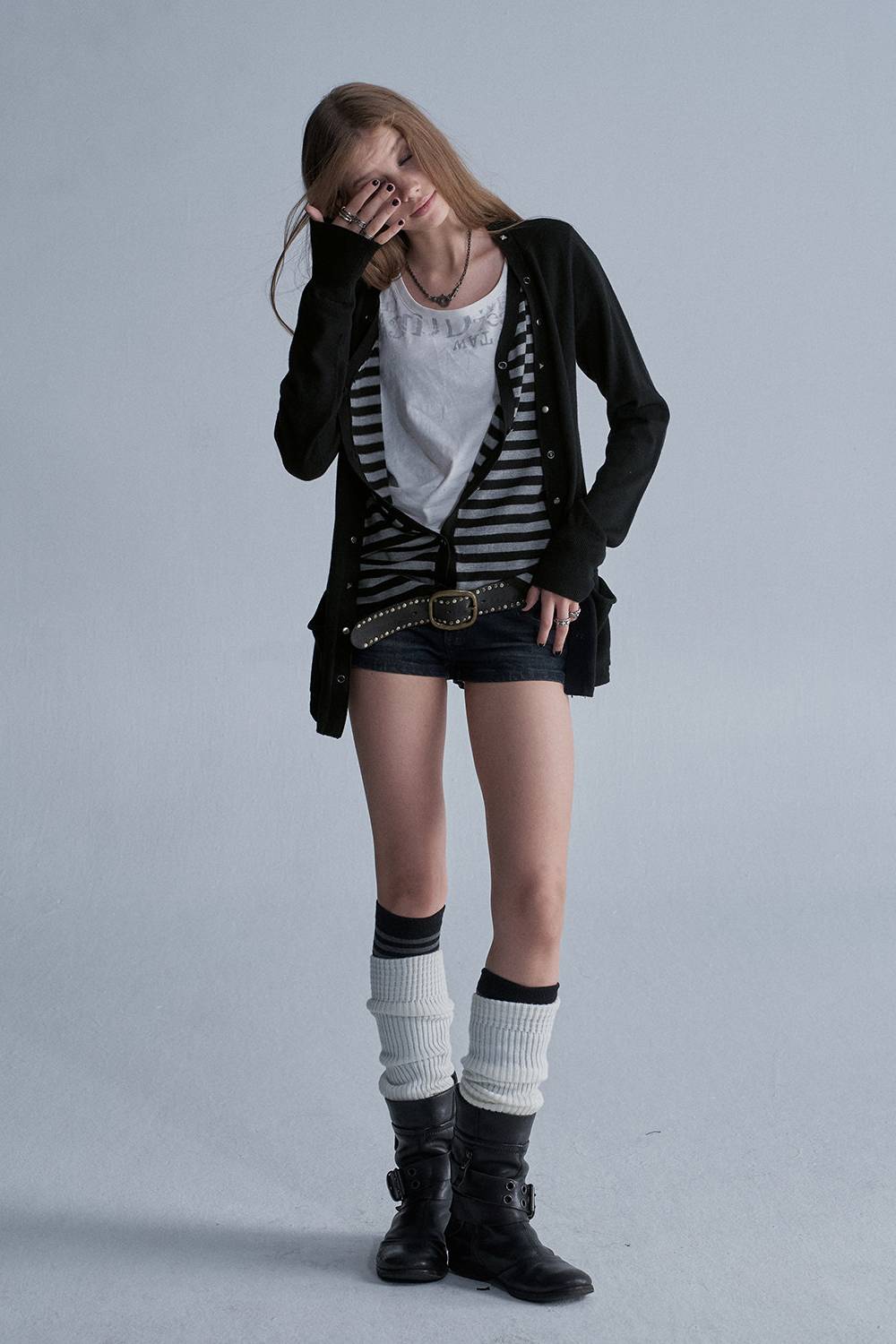 Studded Stripe Cardigan