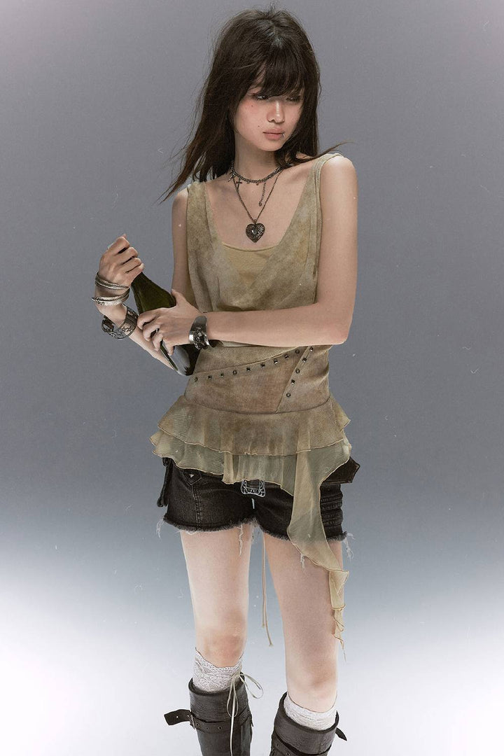 Layered Chiffon Tank Top