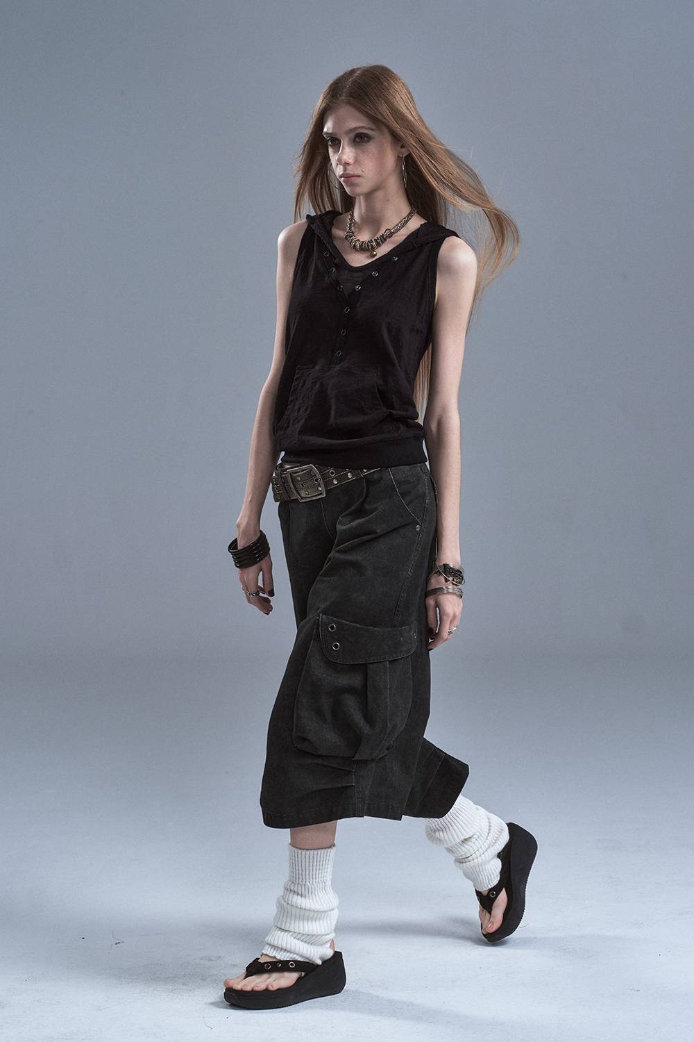 Snap Front Hooded Tank
