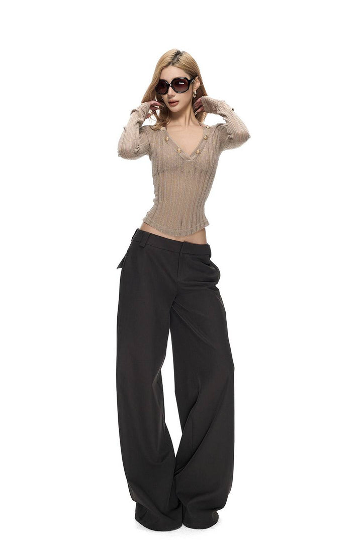 Shimmer Rib Knit Top