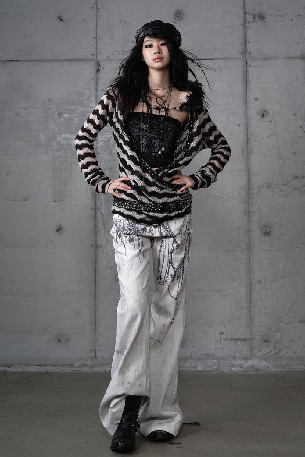 Feather Neck Wrap Tee