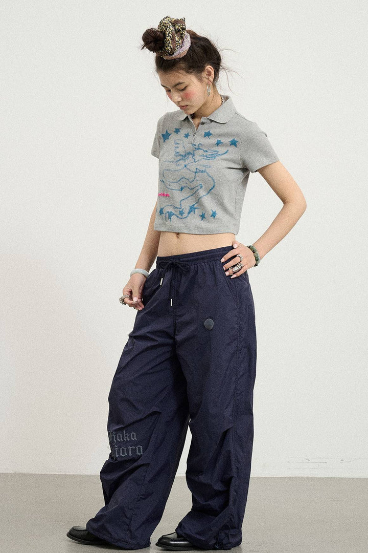 Cropped Angel Polo Shirt